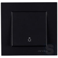 Выключатель одноклавишный КНОПОЧНЫЙ Arvia Electric KAREN Черный (20 07 2000 205)